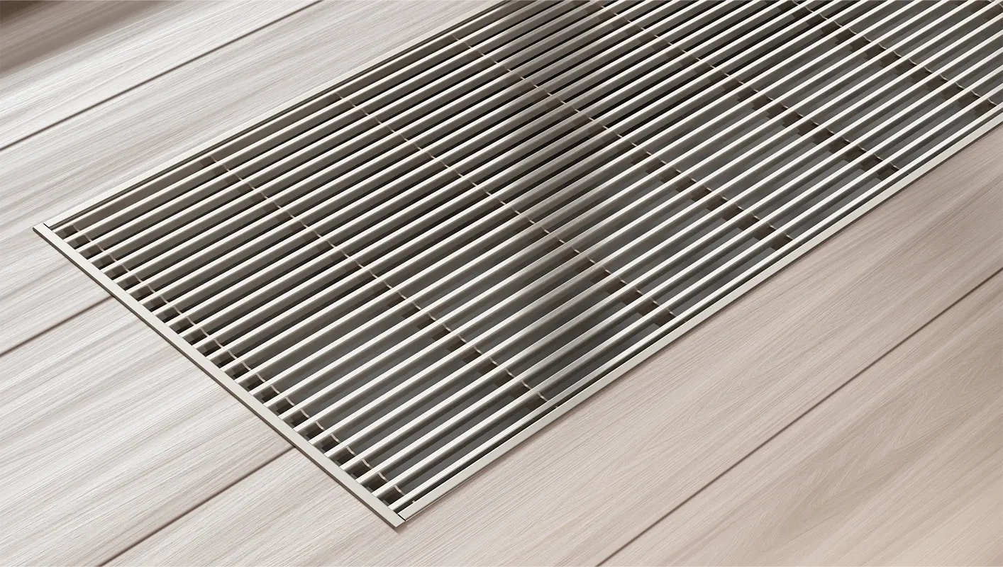 Linear stainless steel grille VERANO GLOBAL UK